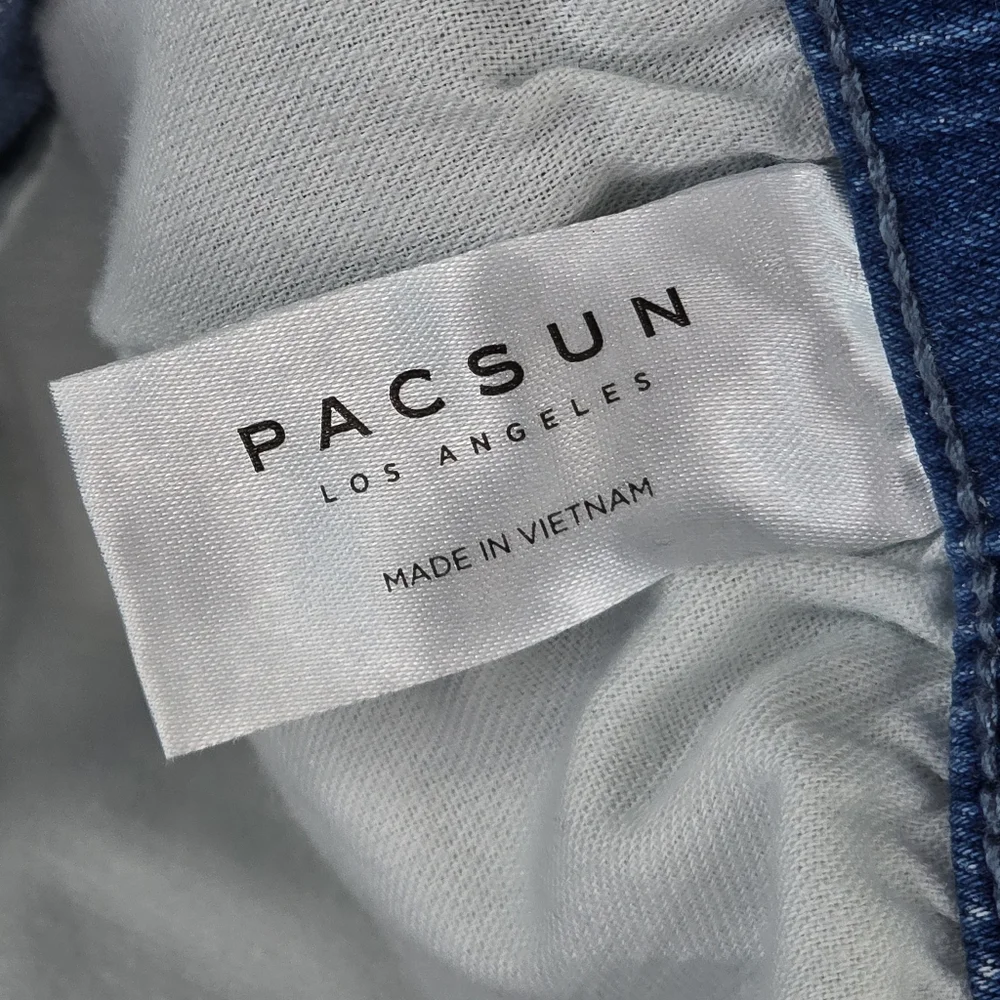 Pacsun Cargo Denim Jogger Jeans Light Wash Men's Size M Long
